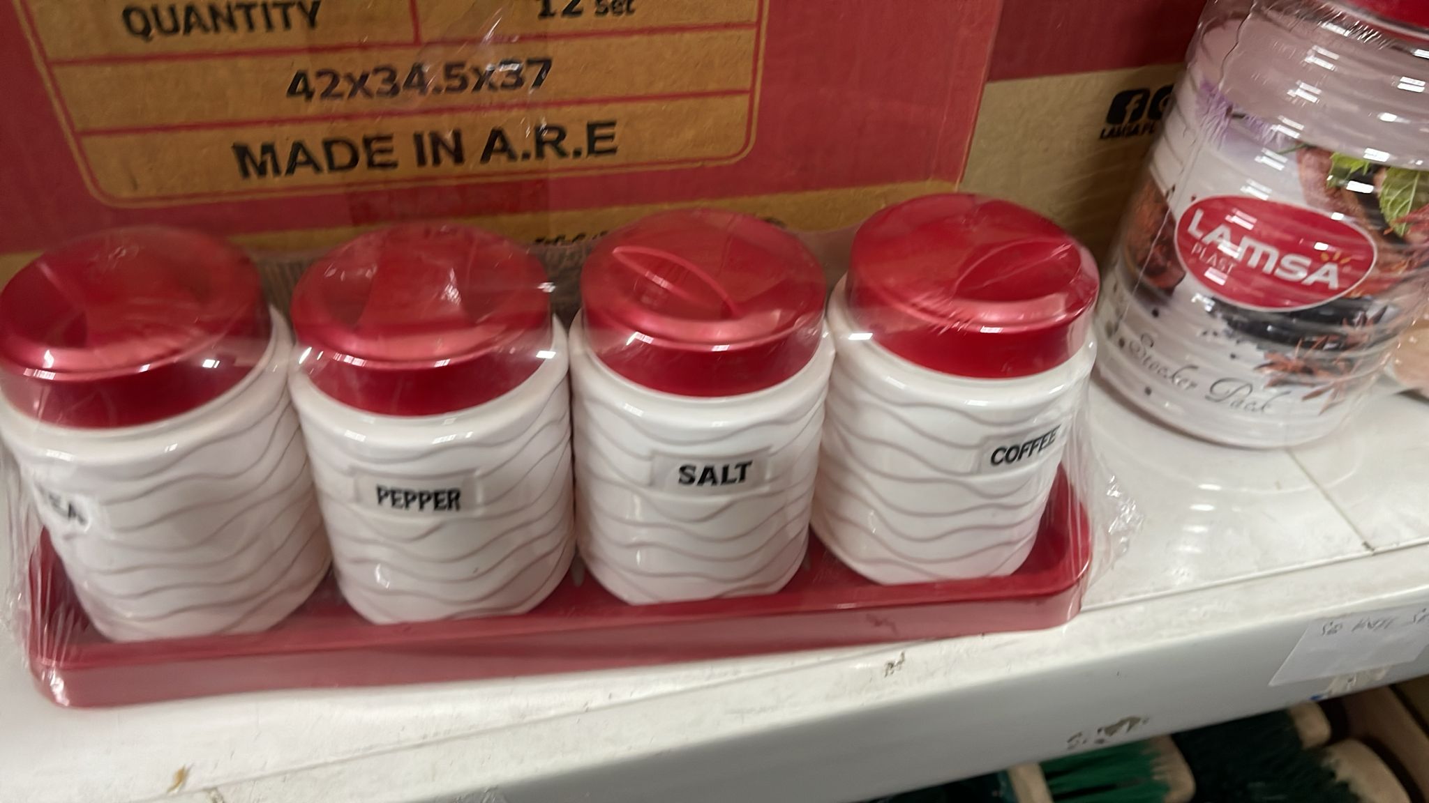 plastic spice jars