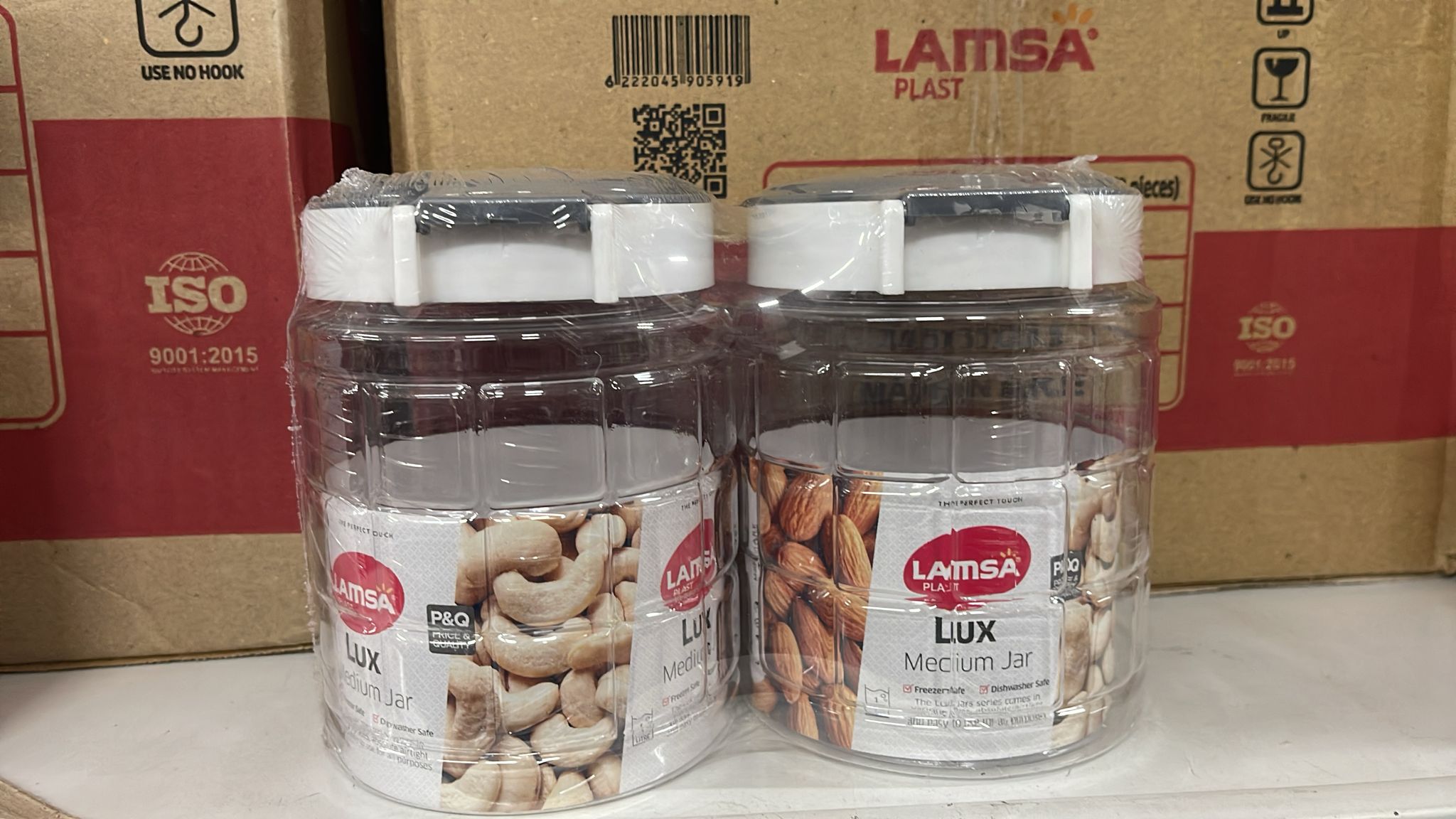 Plastic spice jars set
