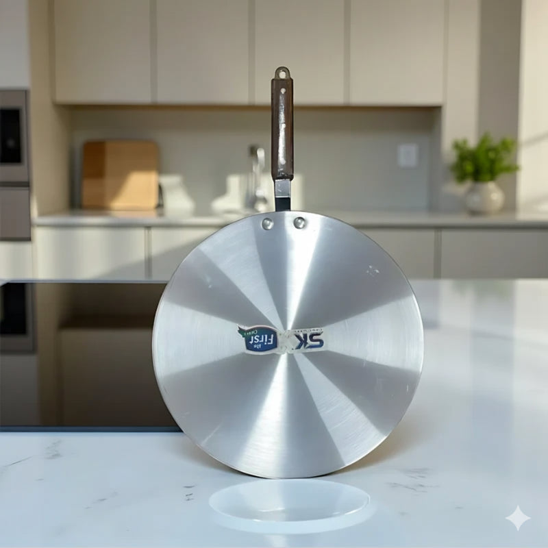 Silver Metal Finish Tawa