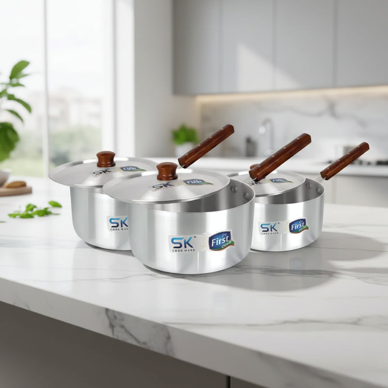 Aluminum Sauce Pan Set with Lids