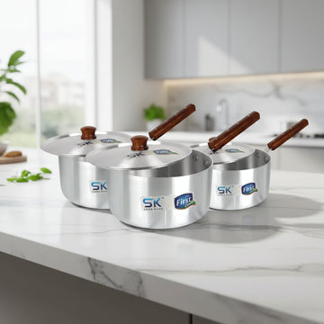 Aluminum Sauce Pan Set with Lids