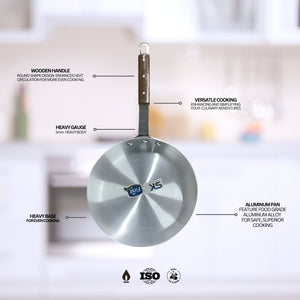 Silver Fry Pan Metal Finish Aluminum - alt image