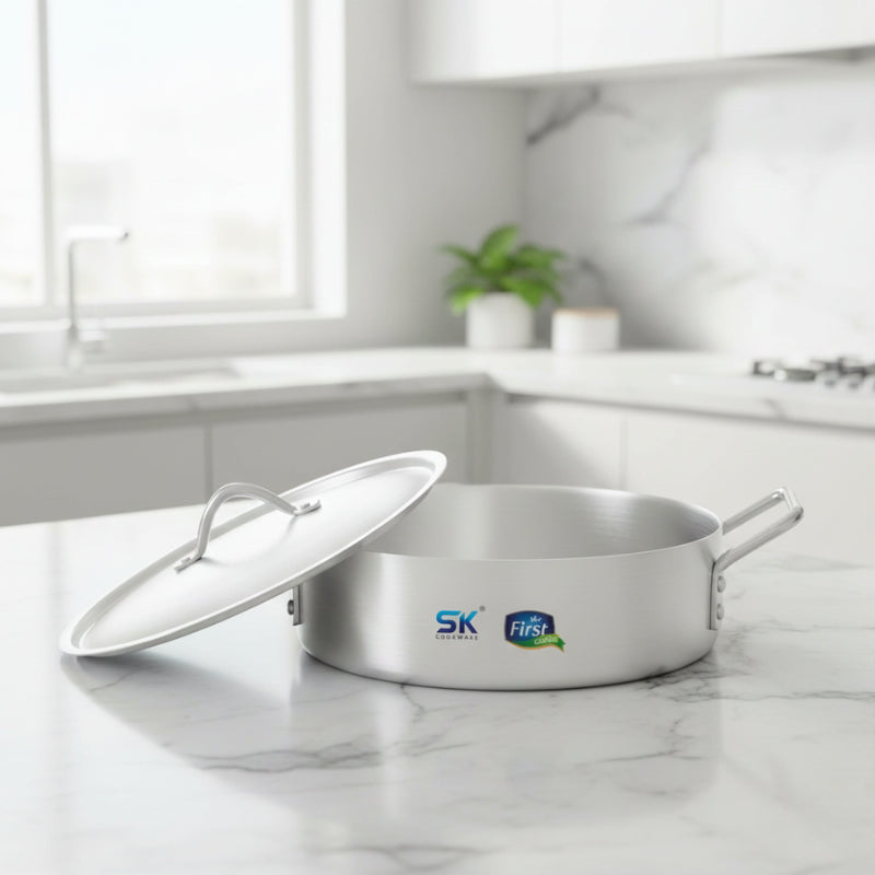 8 Pieces Aluminium Fish Pot / Flat Wok Set