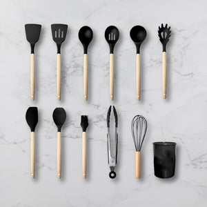 Utensil Set 12pc Black