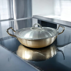 TRADITIONAL WOK WITH DOUBLE HANDLE