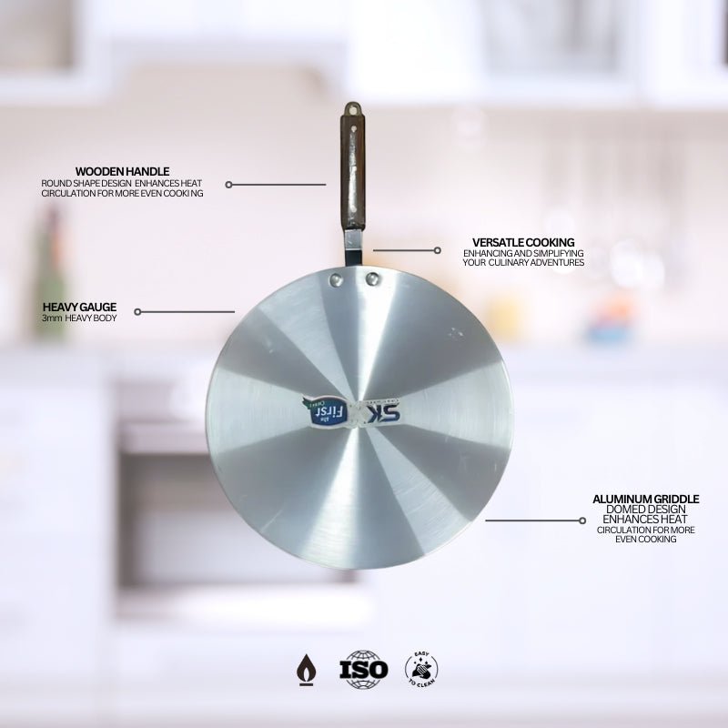 Silver Metal Finish Tawa