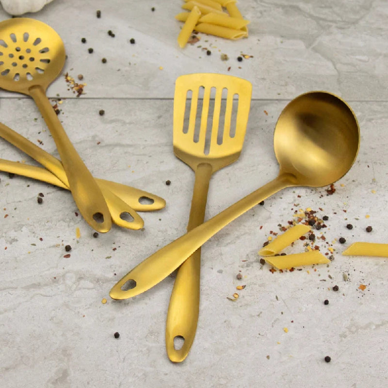 Gold Kitchen Utensils Slotted Turner