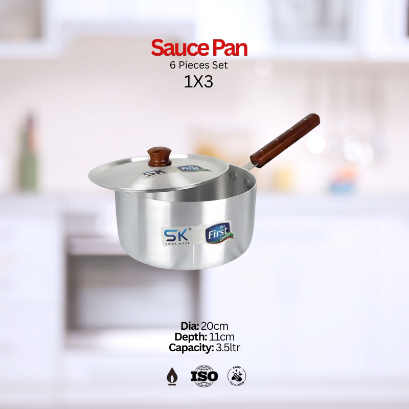 Aluminum Sauce Pan Set with Lids