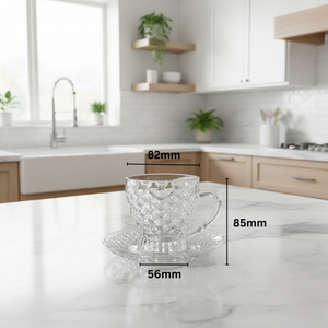 6PCS TEA/COFFE SET WITH SAUCER 210 ML - alt image