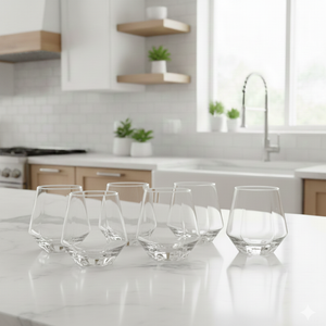 6PCS CRYSTAL GLASS TUMBLER SET 340ML