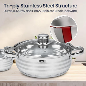 5 Pieces Stock Pot Casserole  SET - alt image