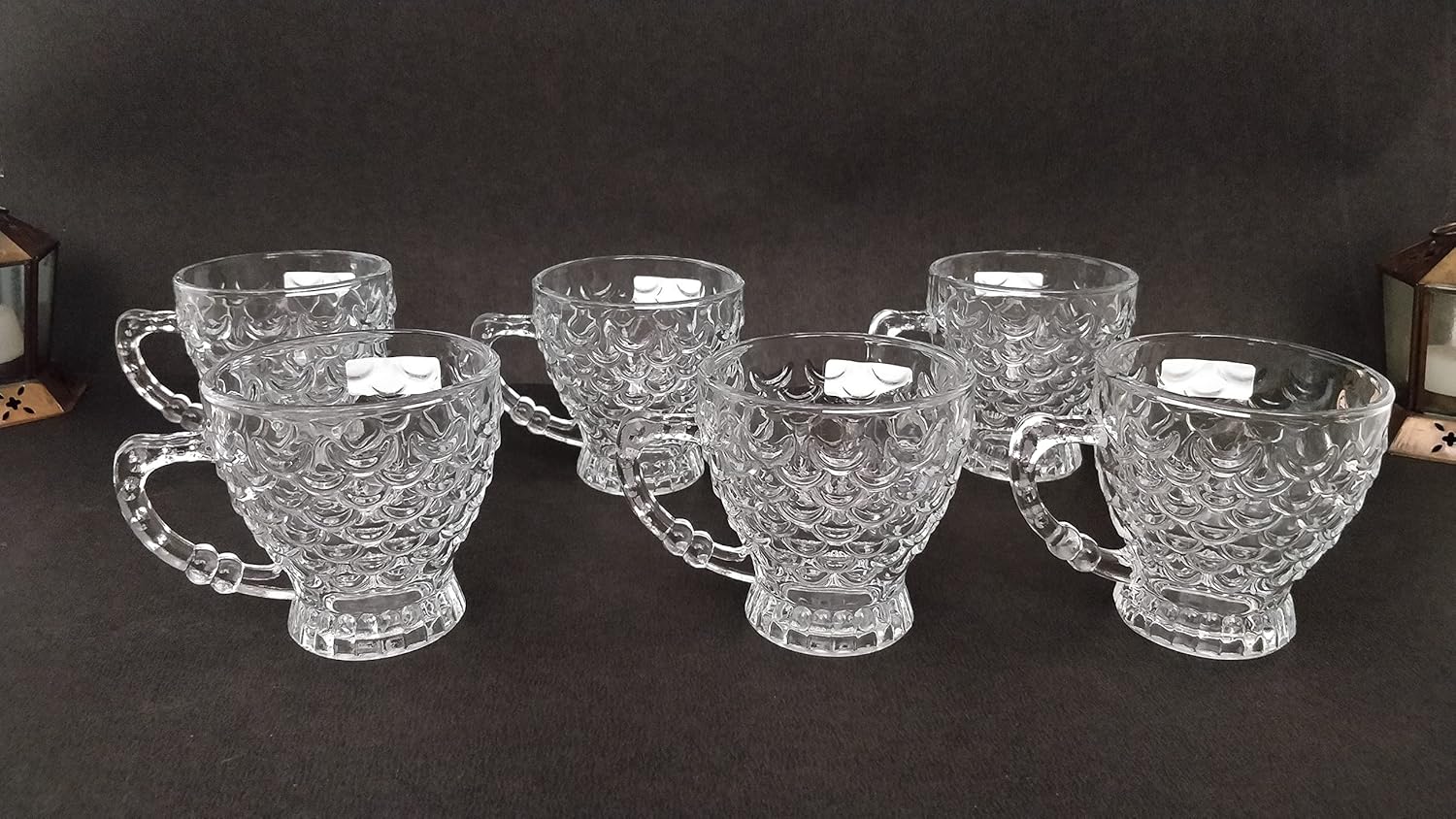 CRYSTAL 6PCS TEA/COFFE CUP SET 217 ML