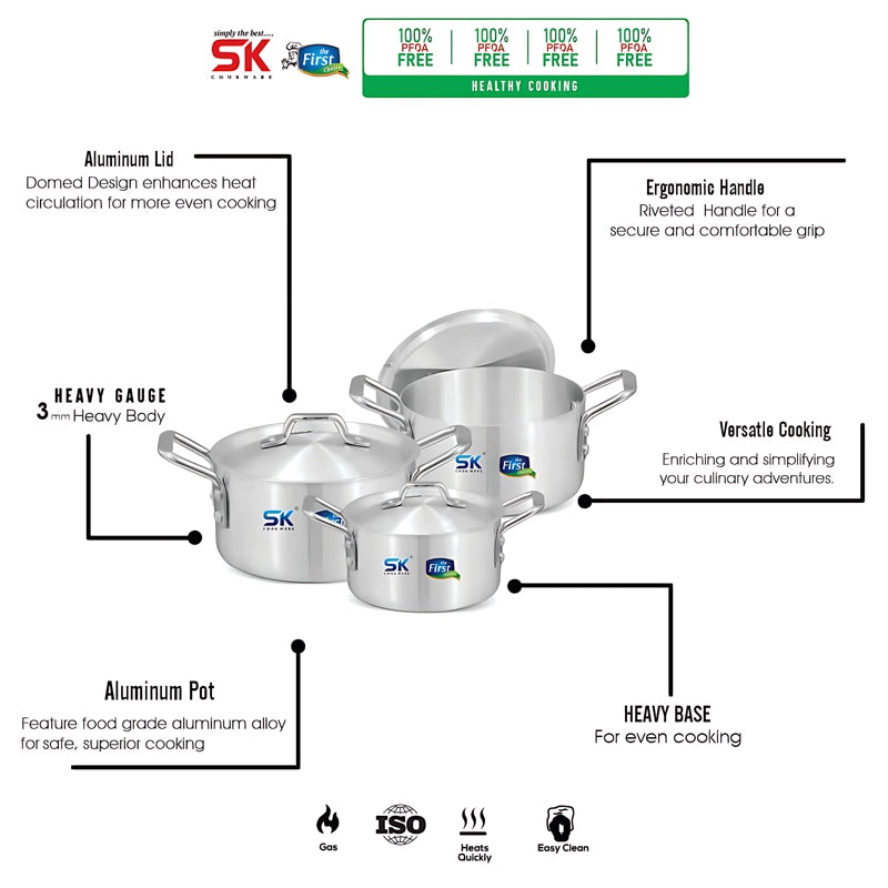 3 Pieces Stock Pot Casserole  SET