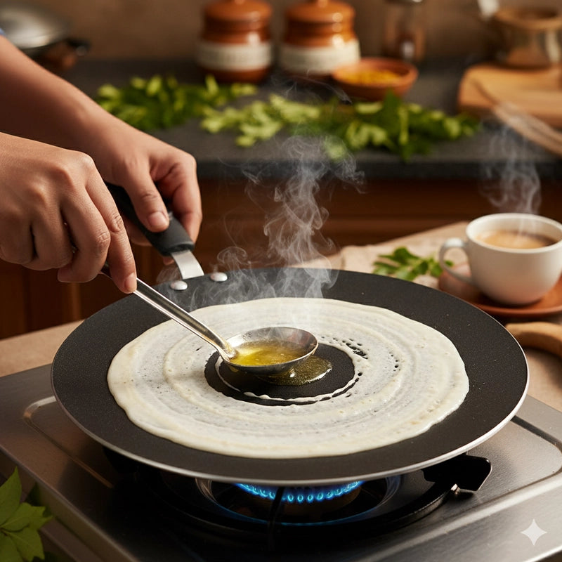 Nonstick tawa marble coating