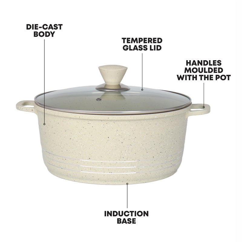 Grace Die-Cast Alumunium Stockpot Set Biege (4 pcs)