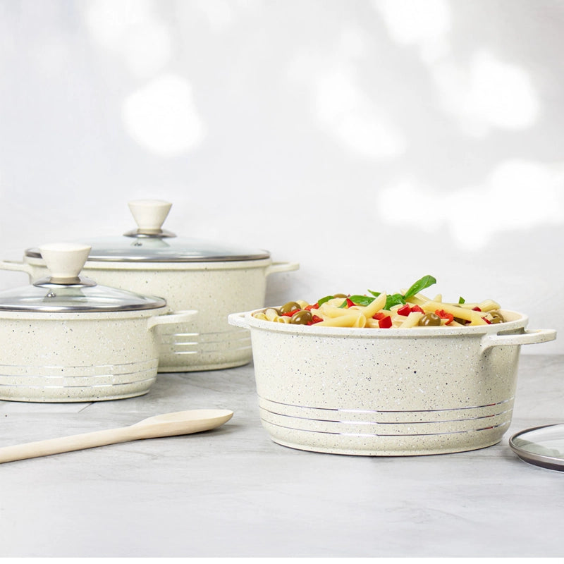 Grace Die-Cast Alumunium Stockpot Set Biege (4 pcs)