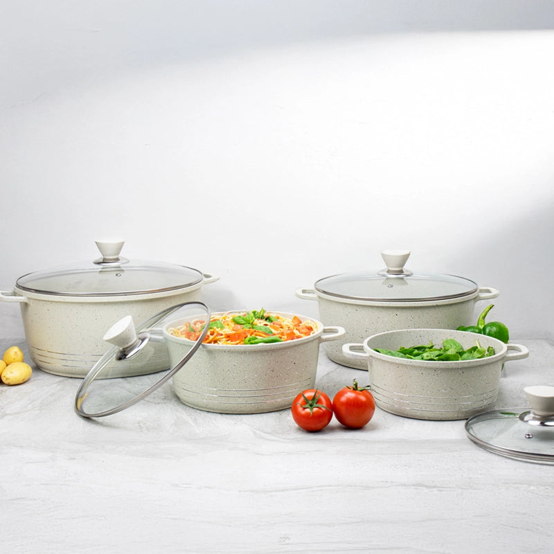 Grace Die-Cast Alumunium Stockpot Set Biege (4 pcs)
