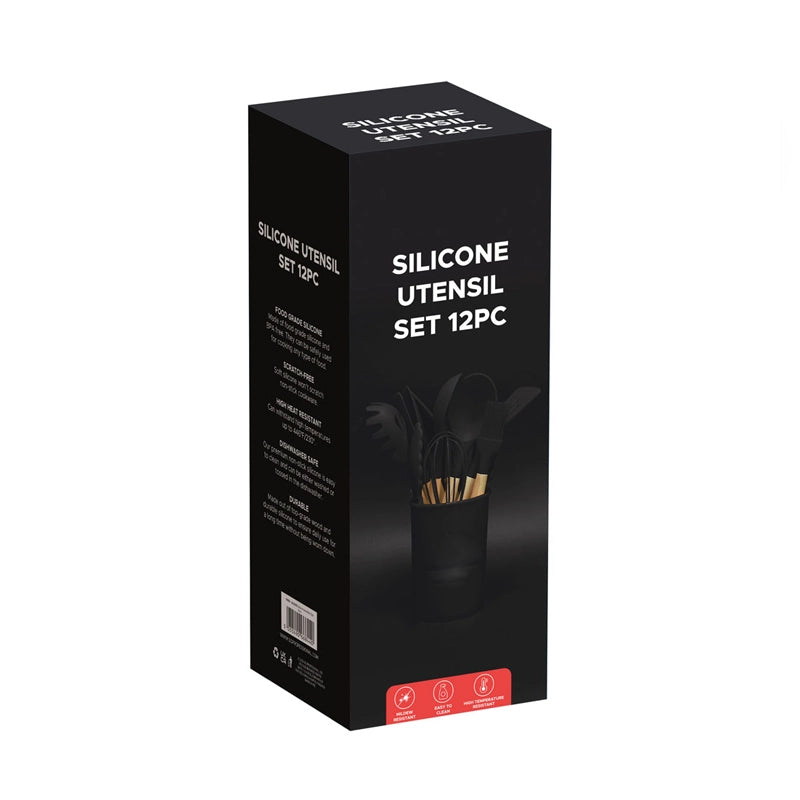 Utensil Set 12pc Black